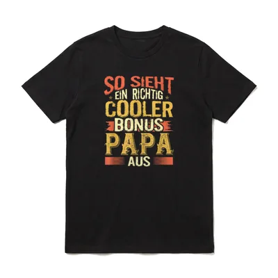 Vatertag cooler Bonus Papa T-Shirt – Klassisches T-Shirt in Schwarz