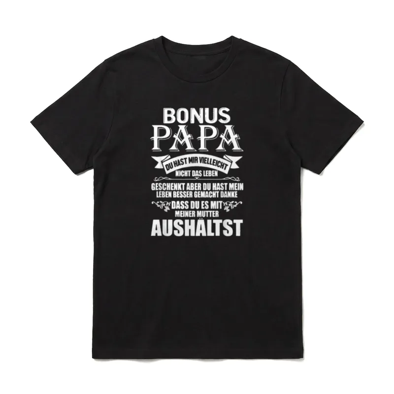 Bonus Papa oder zu Weihnachten T-Shirt – Klassisches T-Shirt in Schwarz