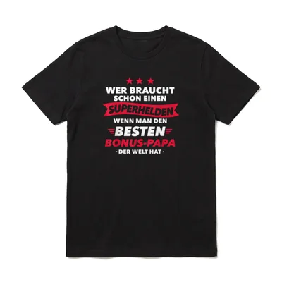 Wer braucht Superhelden wenn T-Shirt – Klassisches T-Shirt in Schwarz
