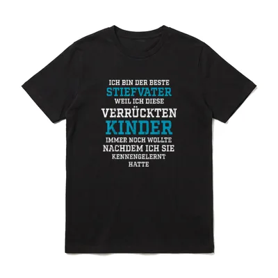 Stiefpapa Bester Stiefvater Stiefkinder T-Shirt – Klassisches T-Shirt in Schwarz