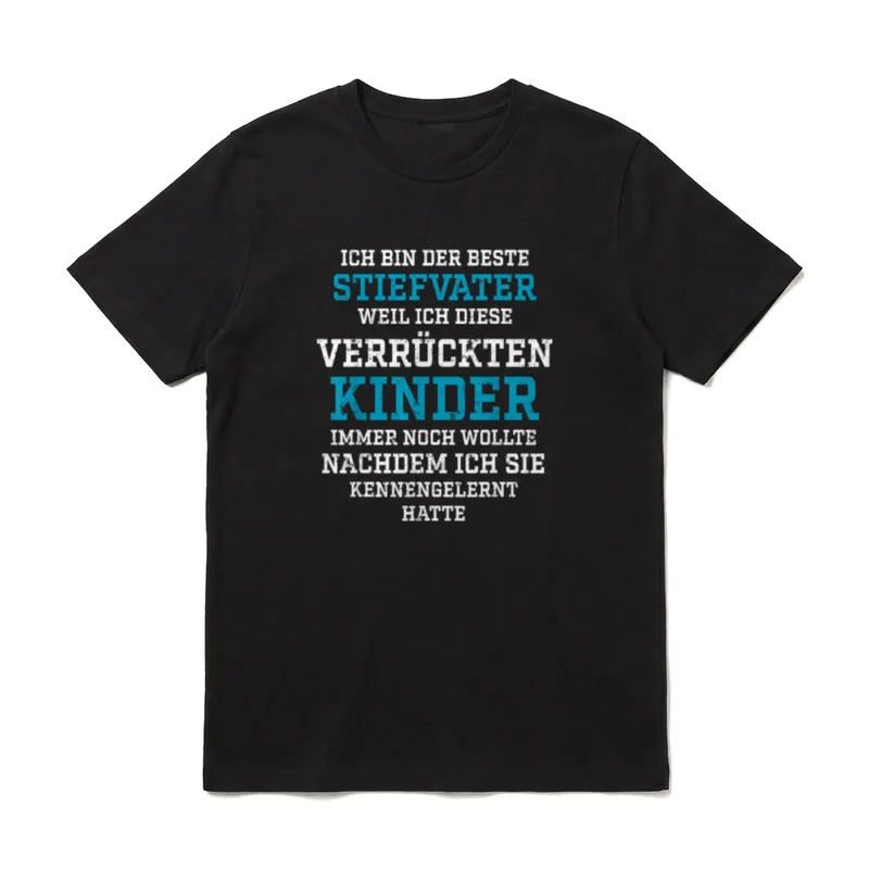 Stiefpapa Bester Stiefvater Stiefkinder T-Shirt – Klassisches T-Shirt in Schwarz