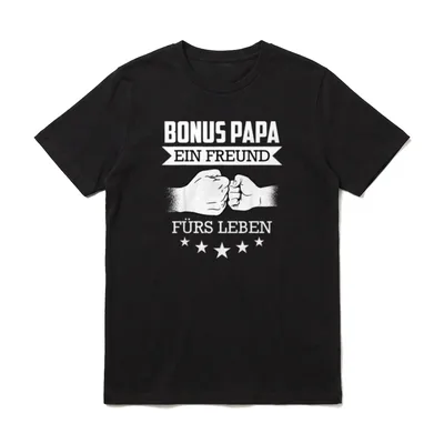 Bonus Papa Freund fürs T-Shirt – Klassisches T-Shirt in Schwarz
