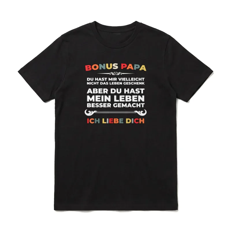 Bonus Papa Stiefvater Bonusvater T-Shirt – Klassisches T-Shirt in Schwarz