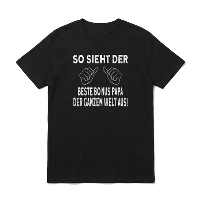 Bester Bonus Papa der Welt T-Shirt – Klassisches T-Shirt in Schwarz