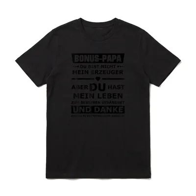 Bonus Papa Stiefvater Ersatzpapa T-Shirt – Klassisches T-Shirt in Schwarz