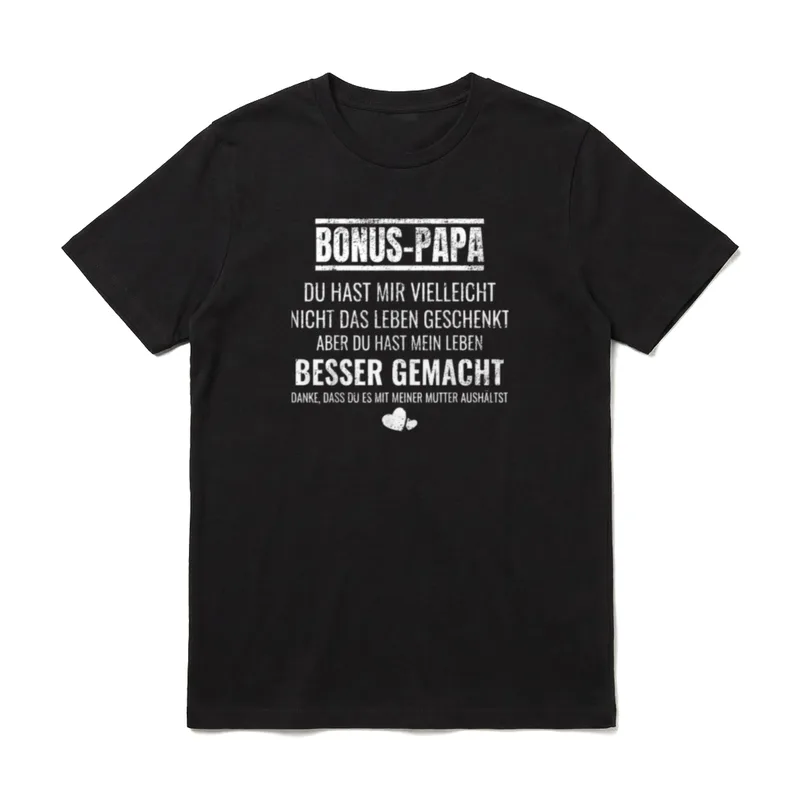 Bonus Papa du hast T-Shirt – Klassisches T-Shirt in Schwarz