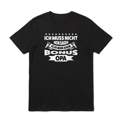 Bonus Papa and Bonus T-Shirt – Klassisches T-Shirt in Schwarz