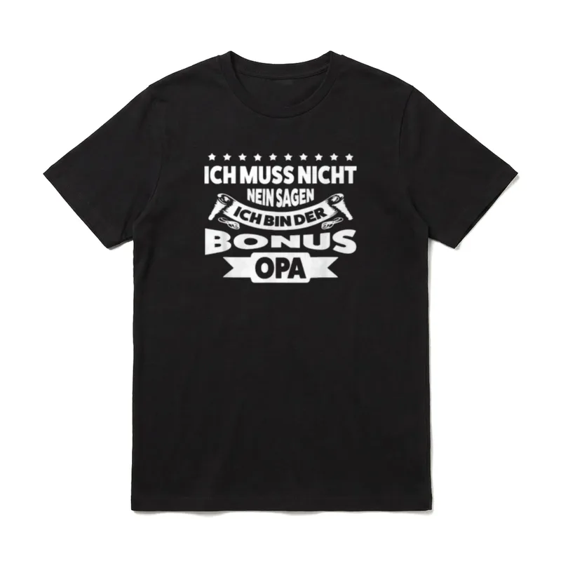 Bonus Papa and Bonus T-Shirt – Klassisches T-Shirt in Schwarz