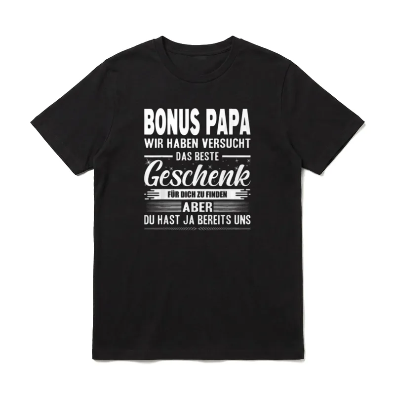 Bonus Papa Stiefvater Stiefpapa Bester T-Shirt – Klassisches T-Shirt in Schwarz