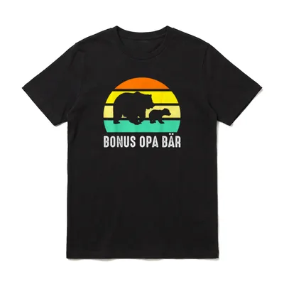 Bär & Stiefopa Vatertag T-Shirt – Klassisches T-Shirt in Schwarz