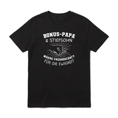 Bonus Papa Bonuspapa Stiefsohn T-Shirt – Klassisches T-Shirt in Schwarz