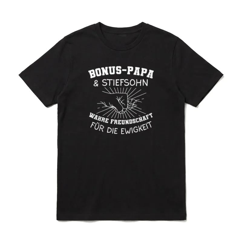 Bonus Papa Bonuspapa Stiefsohn T-Shirt – Klassisches T-Shirt in Schwarz