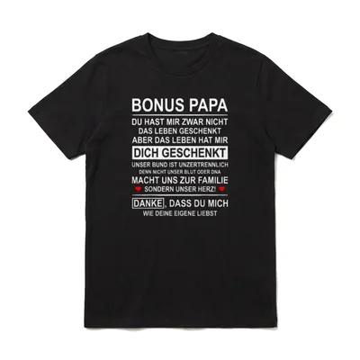 Bonus Papa Perfekte T-Shirt – Klassisches T-Shirt in Schwarz