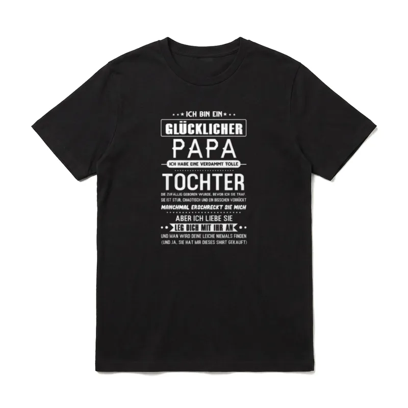 Stiefpapa Stieftochter Stiefvater T-Shirt – Klassisches T-Shirt in Schwarz