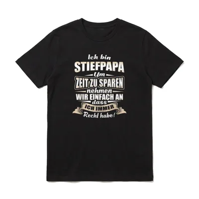 Stiefpapa Stiefvater Familie Vater T-Shirt – Klassisches T-Shirt in Schwarz