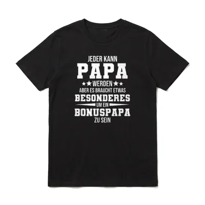Jeder kann Papa werden T-Shirt – Klassisches T-Shirt in Schwarz