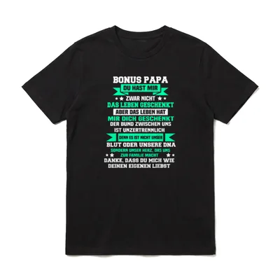 Bonus Papa Stiefpapa Stiefsohn T-Shirt – Klassisches T-Shirt in Schwarz