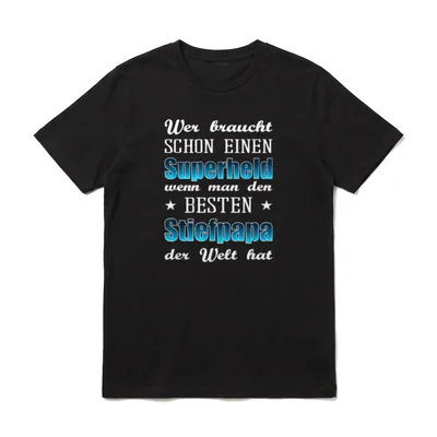 für den besten Stiefpapa T-Shirt – Klassisches T-Shirt in Schwarz
