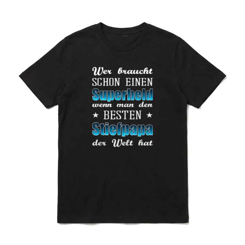 für den besten Stiefpapa T-Shirt – Klassisches T-Shirt in Schwarz