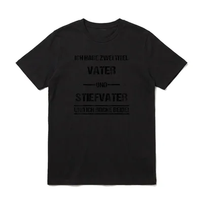 Vater und Stiefvater Witziges T-Shirt – Klassisches T-Shirt in Schwarz