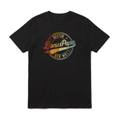 Vatertag Papa Stiefvater Bonuspapa T-Shirt – Klassisches T-Shirt in Schwarz