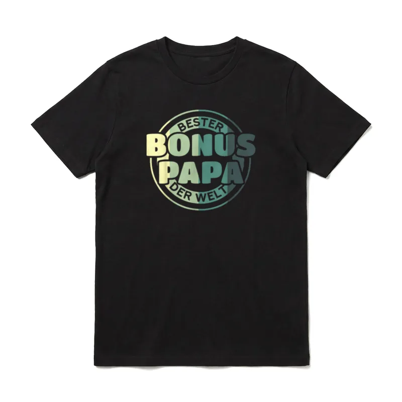 Bonus Papa Bester Bonuspapa Bonus-Papa & Stiefpapa T-Shirt – Klassisches T-Shirt in Schwarz