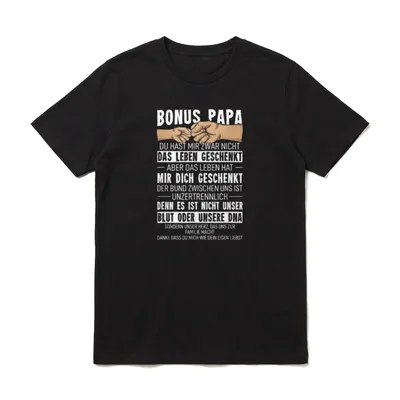 Bonus Papa du hast T-Shirt – Klassisches T-Shirt in Schwarz
