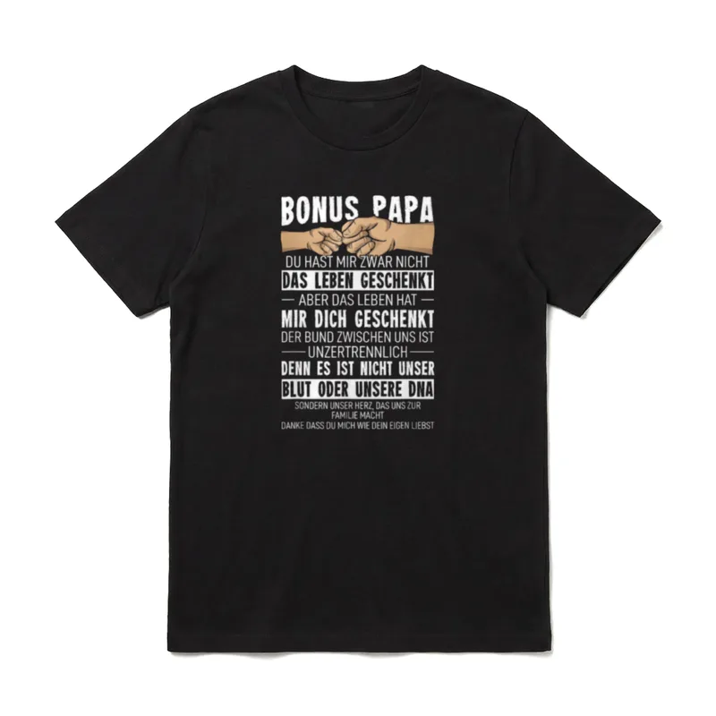 Bonus Papa du hast T-Shirt – Klassisches T-Shirt in Schwarz