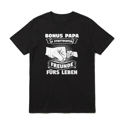 Bonus Papa & Stieftochter T-Shirt – Klassisches T-Shirt in Schwarz