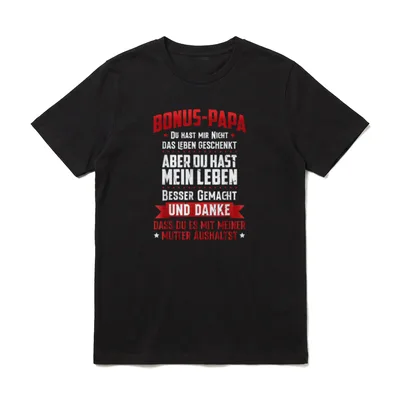 Bonus Papa Vatertag Bnous T-Shirt – Klassisches T-Shirt in Schwarz