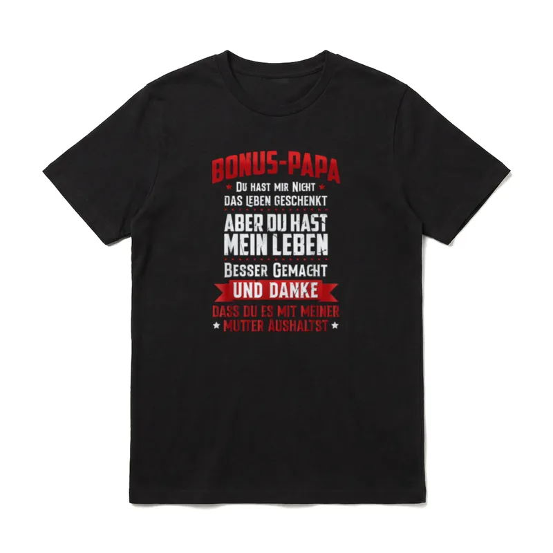 Bonus Papa Vatertag Bnous T-Shirt – Klassisches T-Shirt in Schwarz