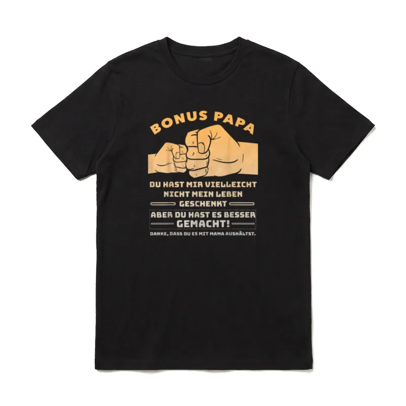 Bonus Papa Geburtstag oder Weihnachten T-Shirt – Klassisches T-Shirt in Schwarz