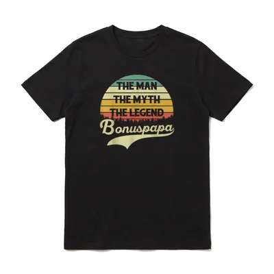 Vatertag Papa Stiefvater Bonuspapa Papi T-Shirt – Klassisches T-Shirt in Schwarz