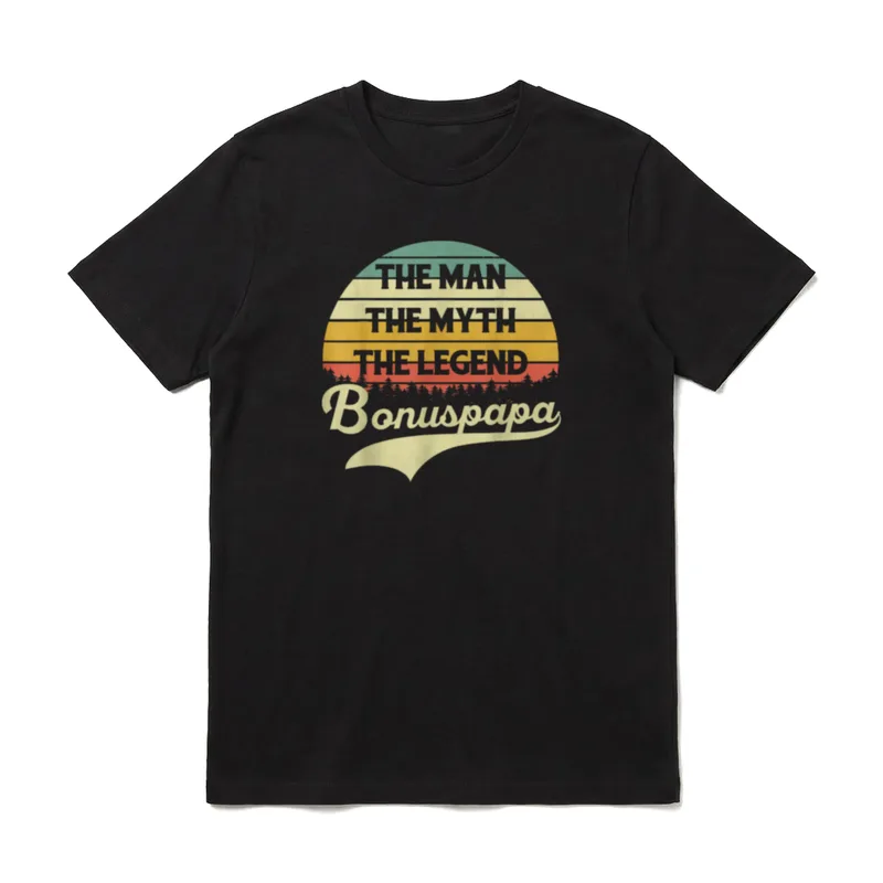 Vatertag Papa Stiefvater Bonuspapa Papi T-Shirt – Klassisches T-Shirt in Schwarz