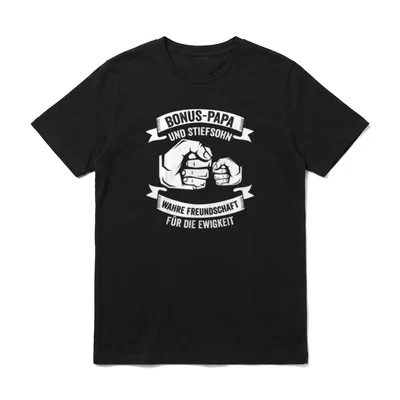 Bonus Papa Stiefvater Stiefsohn T-Shirt – Klassisches T-Shirt in Schwarz