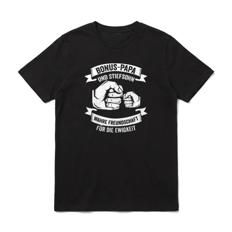 Bonus Papa Stiefvater Stiefsohn T-Shirt – Klassisches T-Shirt in Schwarz