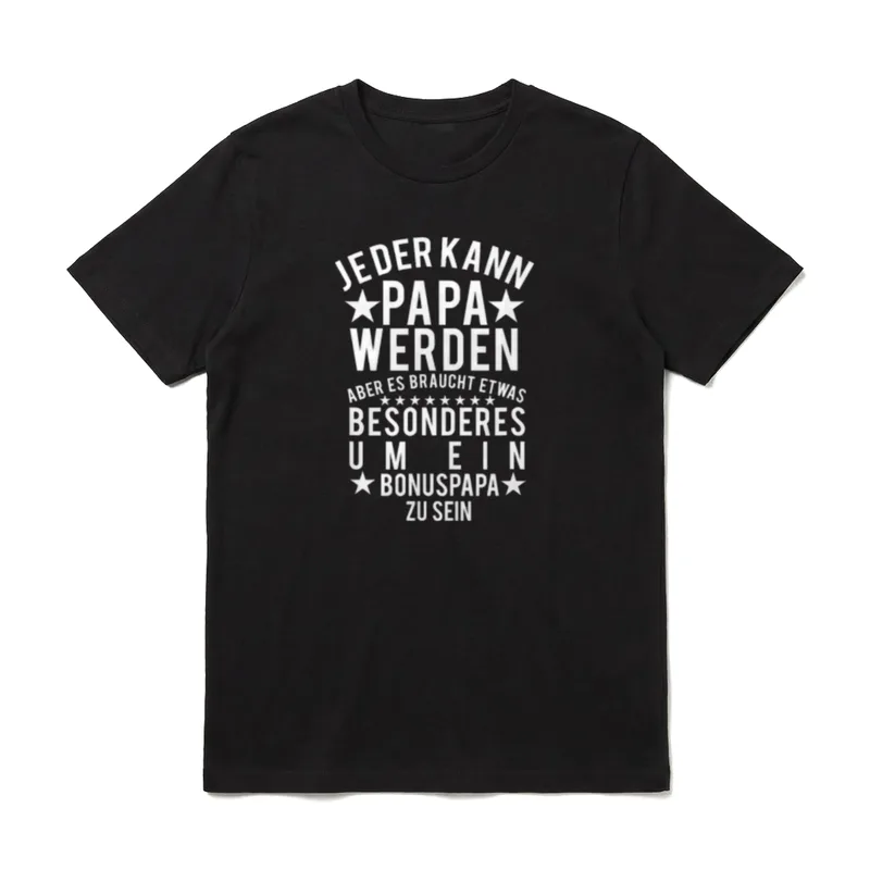 Bonuspapa Stiefvater T-Shirt – Klassisches T-Shirt in Schwarz