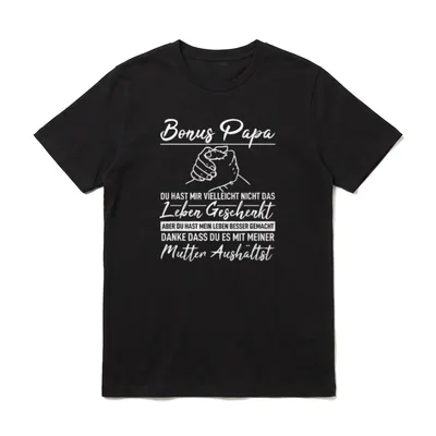 Bonus Papa du hast T-Shirt – Klassisches T-Shirt in Schwarz