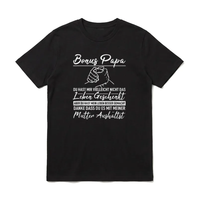 Bonus Papa du hast T-Shirt – Klassisches T-Shirt in Schwarz