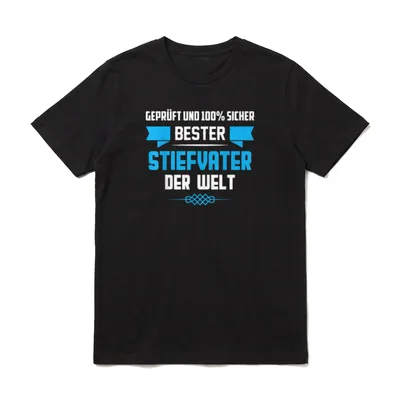 Stiefvater Stief Vater Spruch Bonus-Papa & Stiefpapa T-Shirt – Klassisches T-Shirt in Schwarz