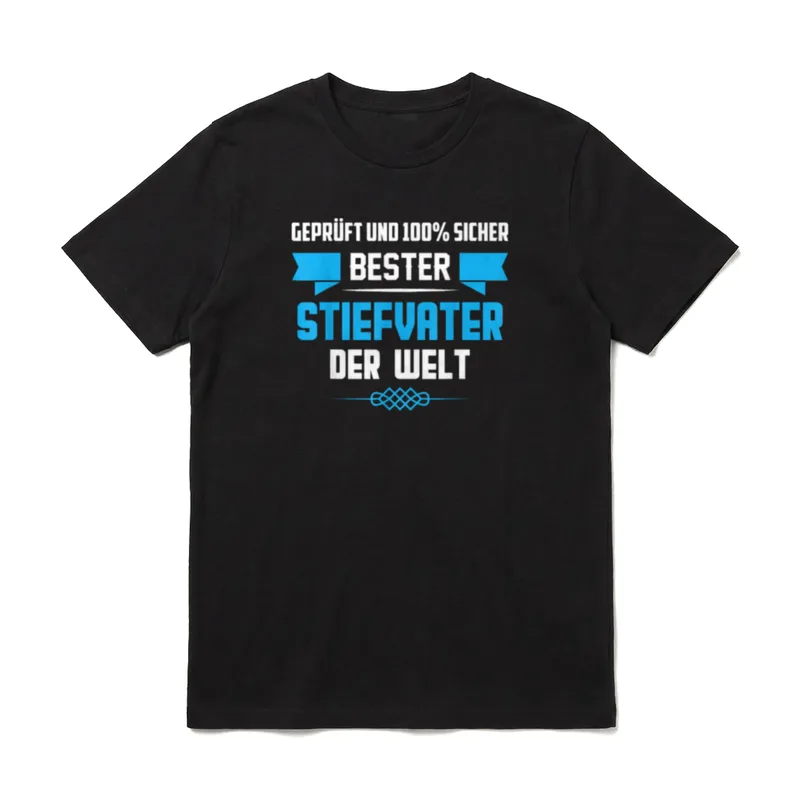 Stiefvater Stief Vater Spruch Bonus-Papa & Stiefpapa T-Shirt – Klassisches T-Shirt in Schwarz