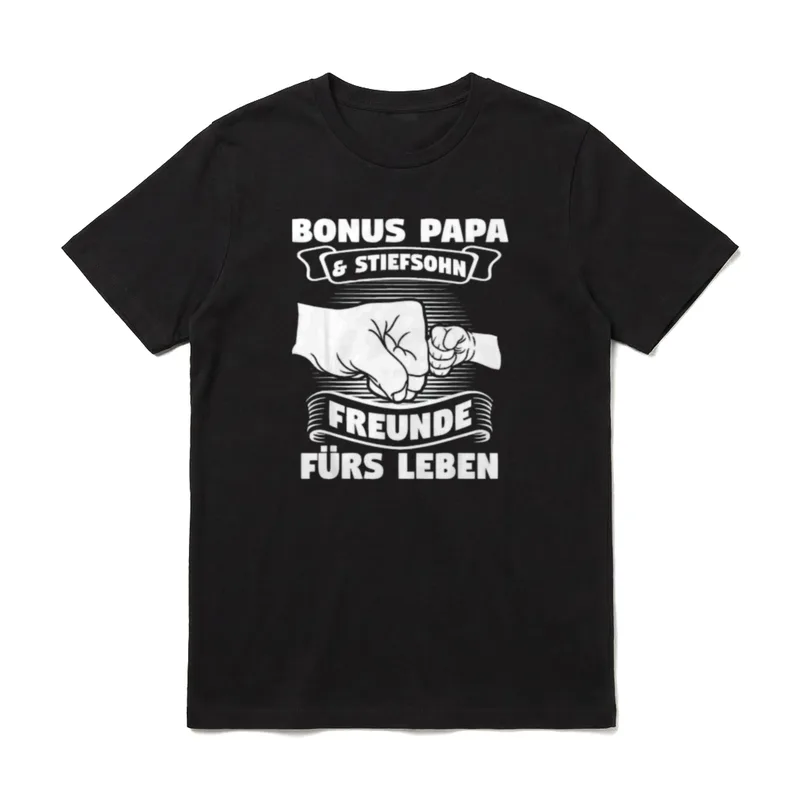 Bonus Papa & Stiefsohn T-Shirt – Klassisches T-Shirt in Schwarz