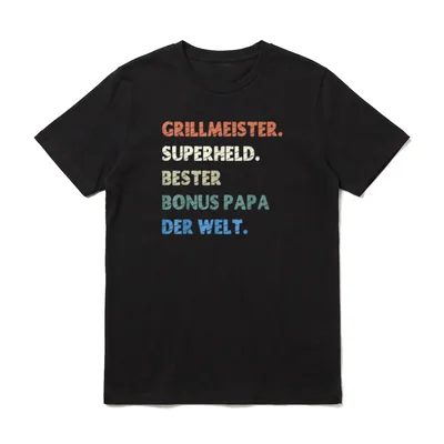 Bonuspapa Bonus Papa T-Shirt – Klassisches T-Shirt in Schwarz