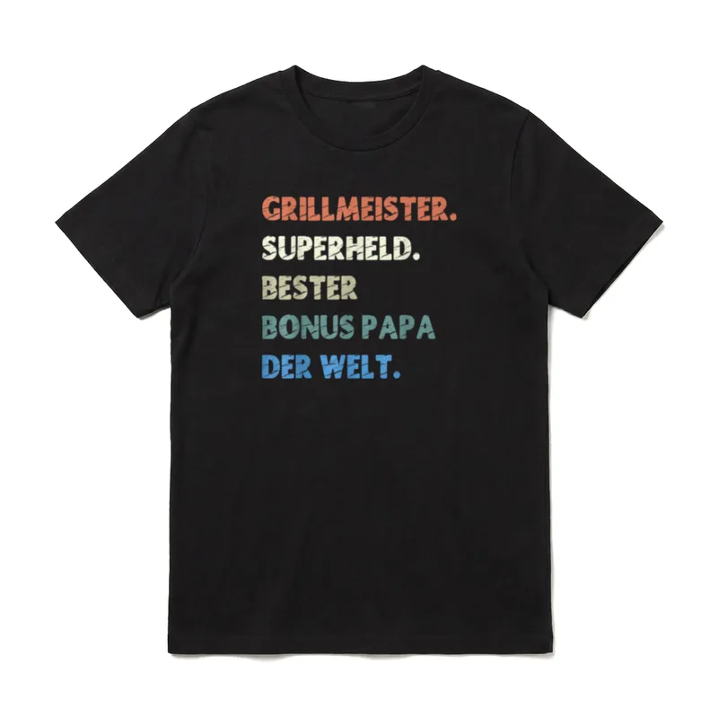 Bonuspapa Bonus Papa T-Shirt – Klassisches T-Shirt in Schwarz