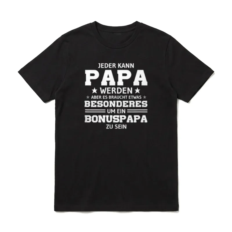 Jeder kann Papa werden Bonus T-Shirt – Klassisches T-Shirt in Schwarz