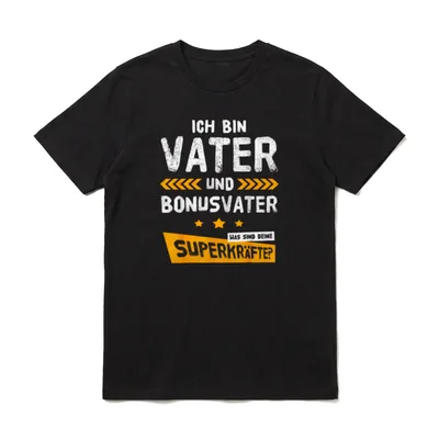 Vater Bonusvater Stiefvater Papa T-Shirt – Klassisches T-Shirt in Schwarz
