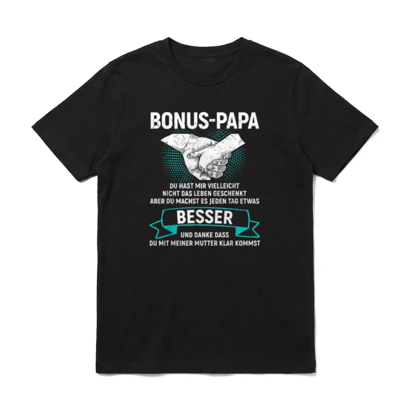 Vatertag Bonus Papa Bonus-Papa & Stiefpapa T-Shirt – Klassisches T-Shirt in Schwarz
