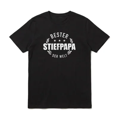 Bester Stiefpapa der Welt Bonus-Papa & Stiefpapa T-Shirt – Klassisches T-Shirt in Schwarz