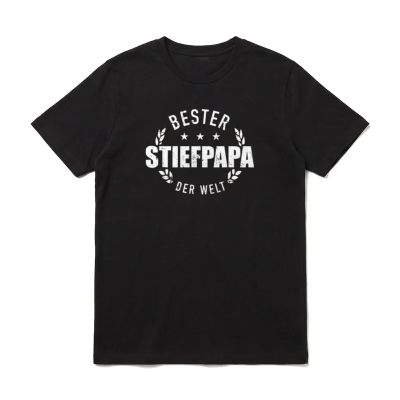Bester Stiefpapa der Welt Bonus-Papa & Stiefpapa T-Shirt – Klassisches T-Shirt in Schwarz