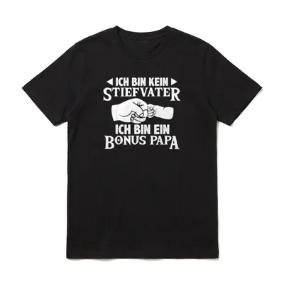 Bonuspapa Stiefvater Stolzer Vater T-Shirt – Klassisches T-Shirt in Schwarz